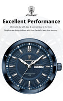 Relógio Masculino Poedagar Esporte Luxo – Quartzo, Aço Inoxidável, À Prova D’Água