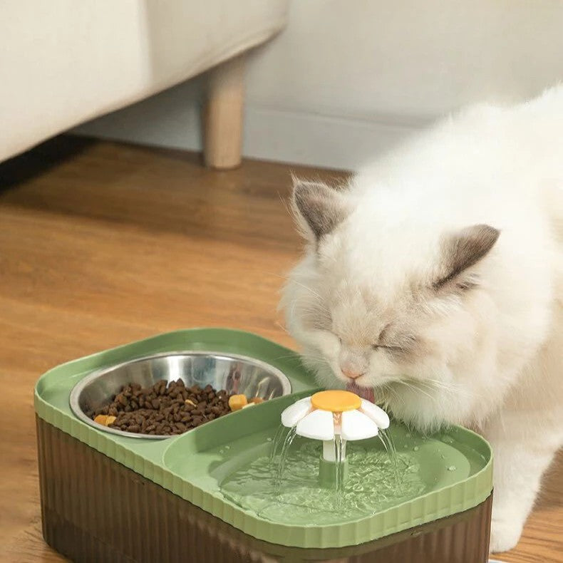 Fonte Bebedouro Automática 2 em 1 Para Gatos e Cães – 3 Litros, Filtro de Carvão e Baixo Consumo