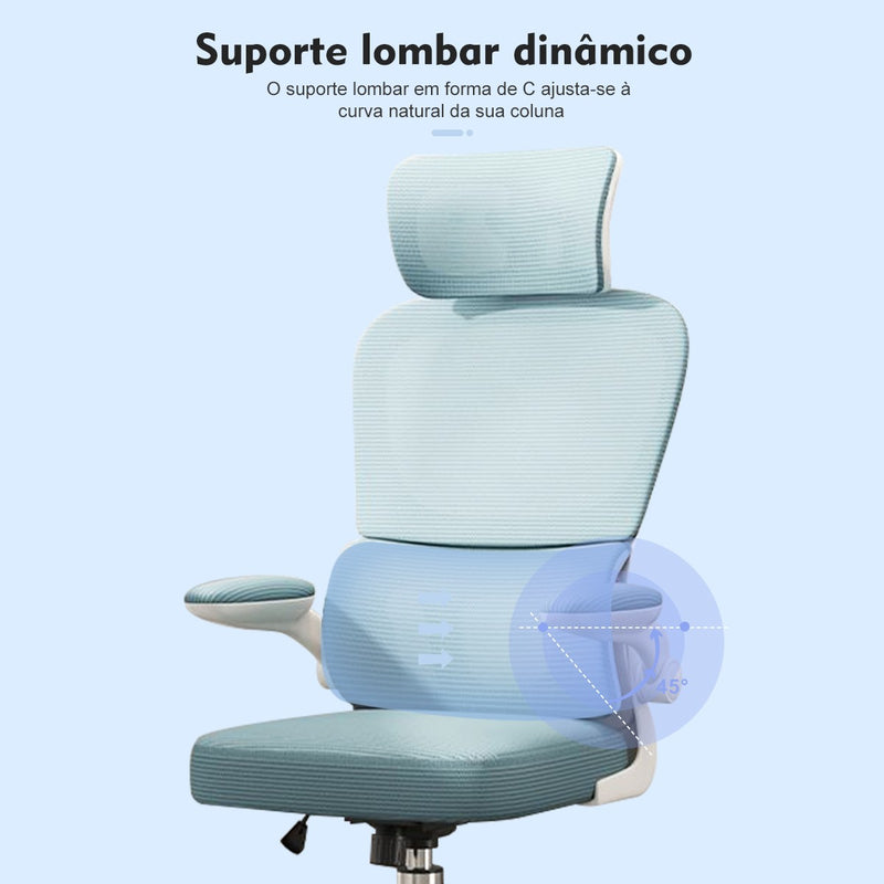 Cadeira Presidencial Python Fly – Cadeira de Mesa com Suporte Ergonômico