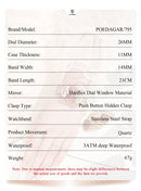 Relógio Feminino de Luxo Poedagar – Quartzo, Diamante, À Prova D’Água, Aço Inoxidável + Caixa Premium