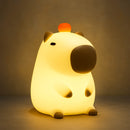 Luminária Capivara LED Noturna – Recarregável USB, Toque, Luz Suave Sleep Night TikTok