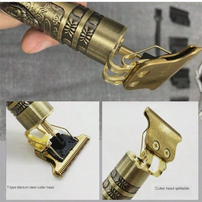 Máquina de Barbear Elétrica Masculina – Aparador e Cortador de Cabelo Profissional