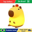 Luminária Capivara LED Noturna – Recarregável USB, Toque, Luz Suave Sleep Night TikTok