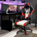 Cadeira de Jogos Python Fly – Ergonômica Profissional, Couro Respirável, Apoio Lombar, Rodas 360°