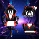 Cadeira de Jogos Python Fly – Ergonômica Profissional, Couro Respirável, Apoio Lombar, Rodas 360°