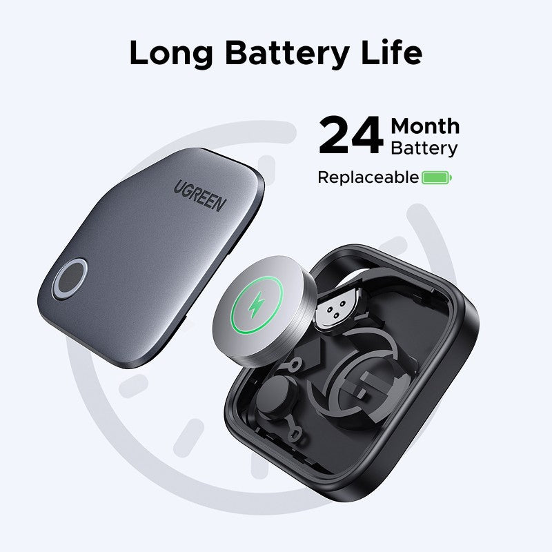 UGREEN Smart Bluetooth Tracker – Localizador de Chaves e Itens, Compatível com Apple Find My (iOS), Bateria até 2 Anos