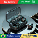 Fone de Ouvido Bluetooth 5.1 – Touch Control, LED Digital, À Prova D’Água, Graves Potentes e Bateria Longa