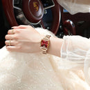 Relógio Feminino de Luxo Poedagar – Quartzo, Diamante, À Prova D’Água, Aço Inoxidável + Caixa Premium