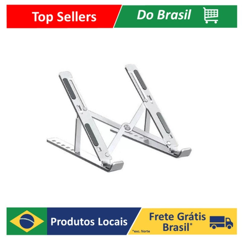 Suporte Ajustável de Alumínio para Notebook e MacBook – Ergonomia para Escritório