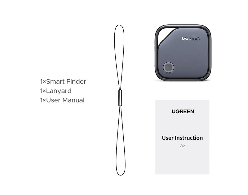 UGREEN Smart Bluetooth Tracker – Localizador de Chaves e Itens, Compatível com Apple Find My (iOS), Bateria até 2 Anos