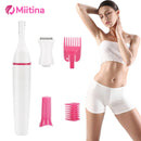 Depilador Elétrico 5 em 1 – Aparador, Navalha e Clipper Feminino para Corpo, Axila, Biquíni e Pernas