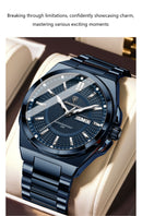 Relógio Masculino Poedagar Esporte Luxo – Quartzo, Aço Inoxidável, À Prova D’Água