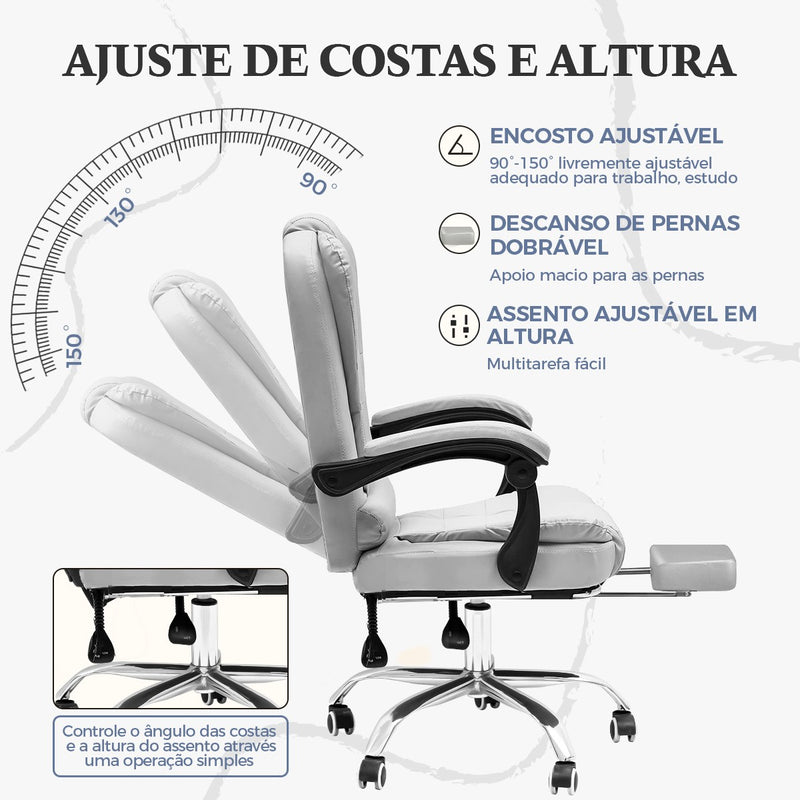 Cadeira Presidencial Python Fly – Cadeira de Mesa com Suporte Ergonômico