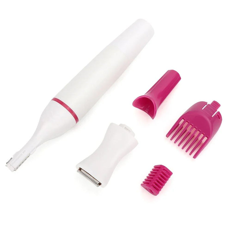 Depilador Elétrico 5 em 1 – Aparador, Navalha e Clipper Feminino para Corpo, Axila, Biquíni e Pernas