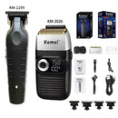 Kit Profissional de Corte de Cabelo Kemei – Aparador e Barbeador Elétrico Masculino KM-2299 / KM-2026 / KM-5083