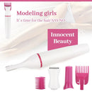 Depilador Elétrico 5 em 1 – Aparador, Navalha e Clipper Feminino para Corpo, Axila, Biquíni e Pernas