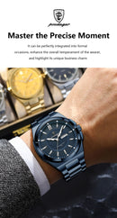 Relógio Masculino Poedagar Esporte Luxo – Quartzo, Aço Inoxidável, À Prova D’Água