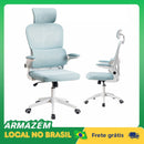 Cadeira Ergonômica Python Fly – Lombar Móvel, Tecido de Malha, Uso Doméstico, Envio para Brasil