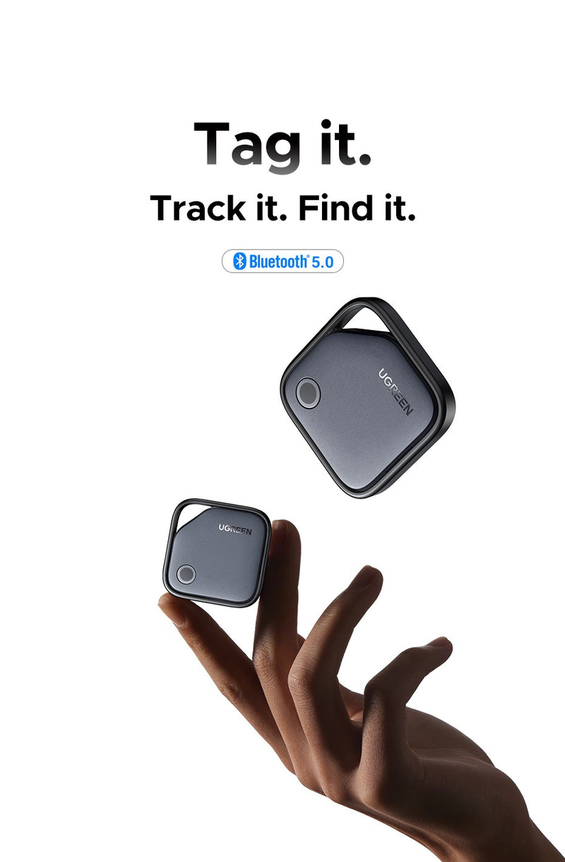 UGREEN Smart Bluetooth Tracker – Localizador de Chaves e Itens, Compatível com Apple Find My (iOS), Bateria até 2 Anos