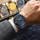 Relógio Masculino Poedagar Esporte Luxo – Quartzo, Aço Inoxidável, À Prova D’Água