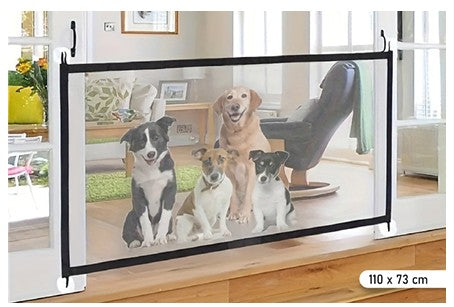Portão Retrátil de Proteção para Pets e Crianças – Tela Flexível e Segura