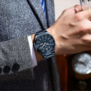 Relógio Masculino Poedagar Esporte Luxo – Quartzo, Aço Inoxidável, À Prova D’Água