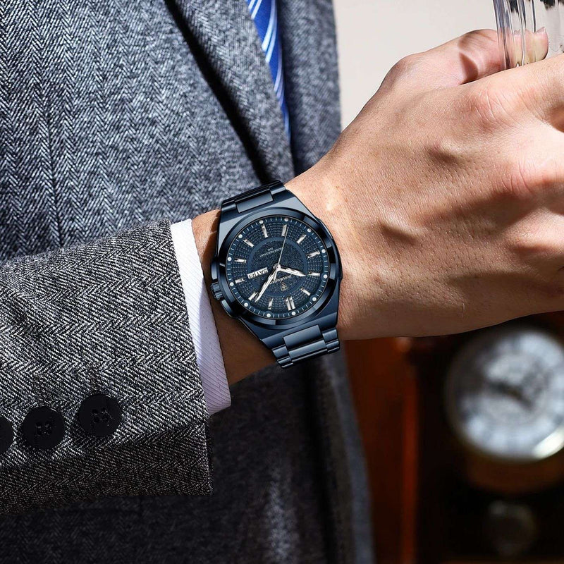 Relógio Masculino Poedagar Esporte Luxo – Quartzo, Aço Inoxidável, À Prova D’Água