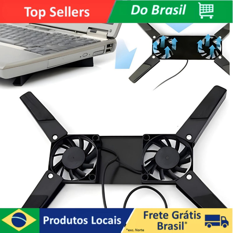 Suporte para Notebook com Cooler de Ventilação – Ergonomia e Resfriamento