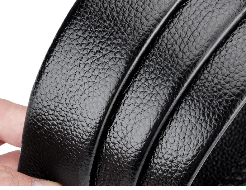 Cinto Masculino OYIFAN – Couro Genuíno, Fivela Automática, Ajuste Perfeito para Homens