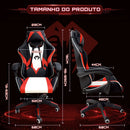 Cadeira de Jogos Python Fly – Ergonômica Profissional, Couro Respirável, Apoio Lombar, Rodas 360°