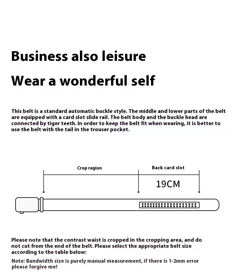 Cinto Masculino OYIFAN – Couro Genuíno, Fivela Automática, Ajuste Perfeito para Homens