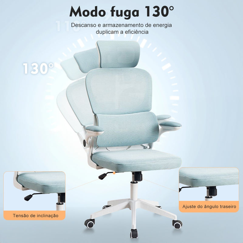 Cadeira Presidencial Python Fly – Cadeira de Mesa com Suporte Ergonômico