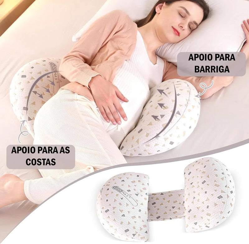 Travesseiro para Gestante – Almofada de Grávida Regulável, Conforto e Suport